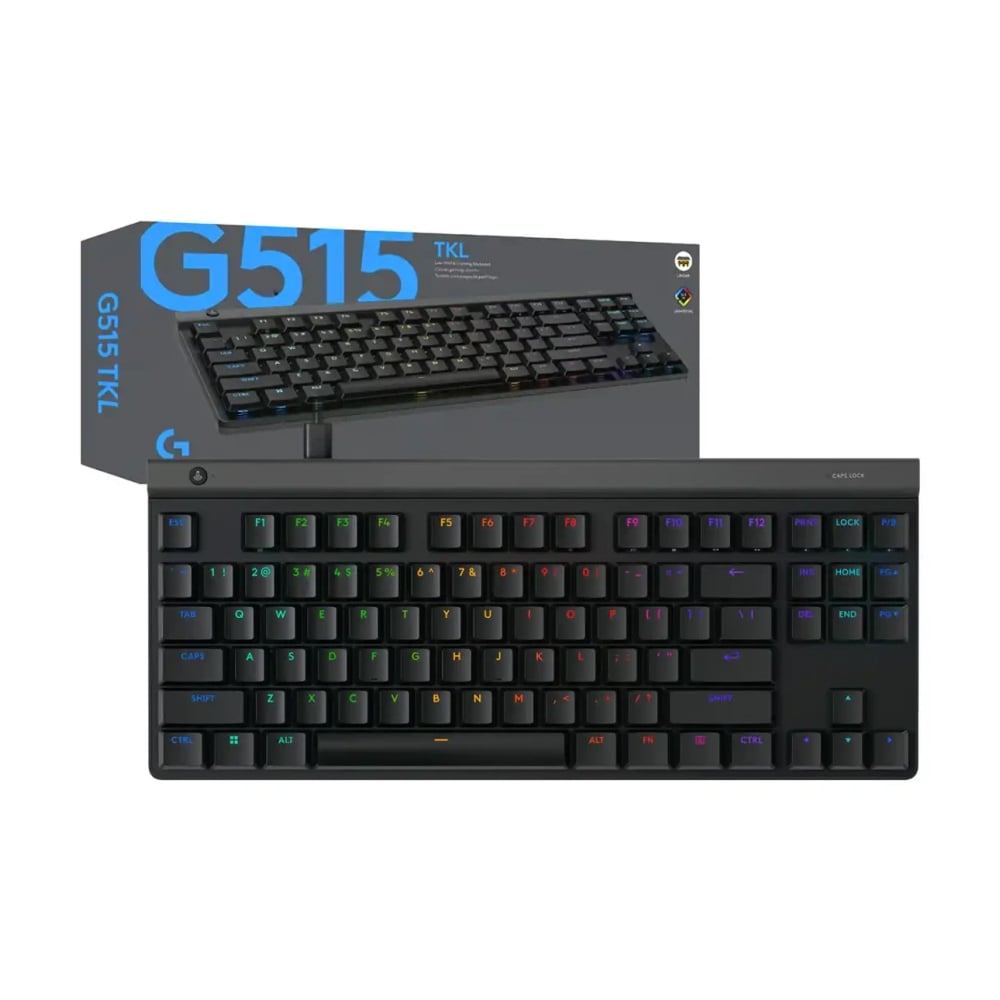 TECLADO LOGITECH G515 TKL RGB CON LUZ PERSONALIZABLE, DISEÑO COMPACTO Y CONEXIÓN POR CABLE - NEGRO - 1