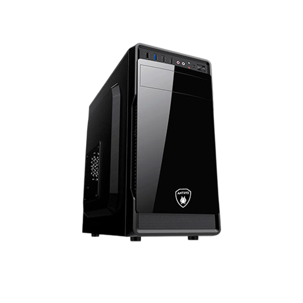 CAJA MID TOWER ANTRYX ELEGANT 530M 350W - DISEÑO MODERNO Y ESPACIOSO PARA TUS COMPONENTES EN COLOR NEGRO - 1