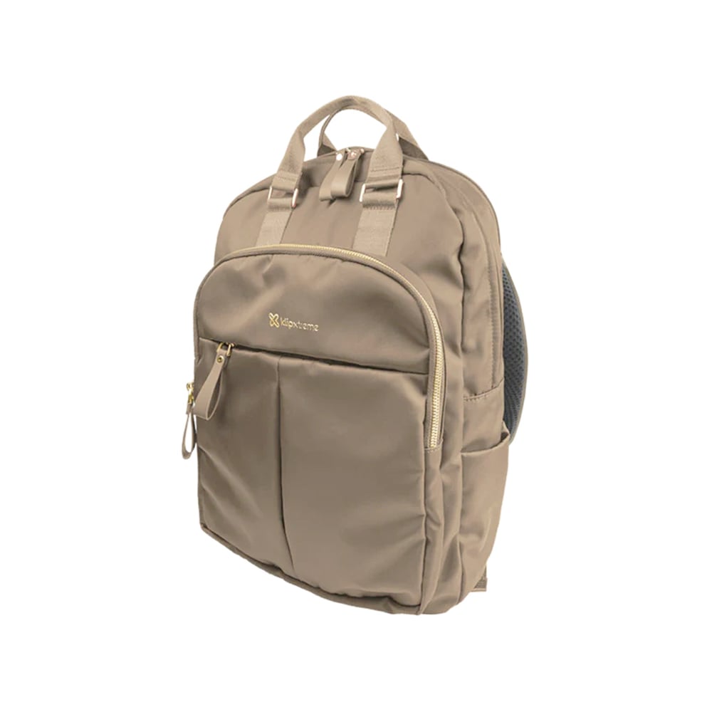 MOCHILA PARA NOTEBOOK KLIP XTREME KNB-468KH, 15.6', 1200D NYLON, COLOR CAQUI, RESISTENTE Y FUNCIONAL - 1