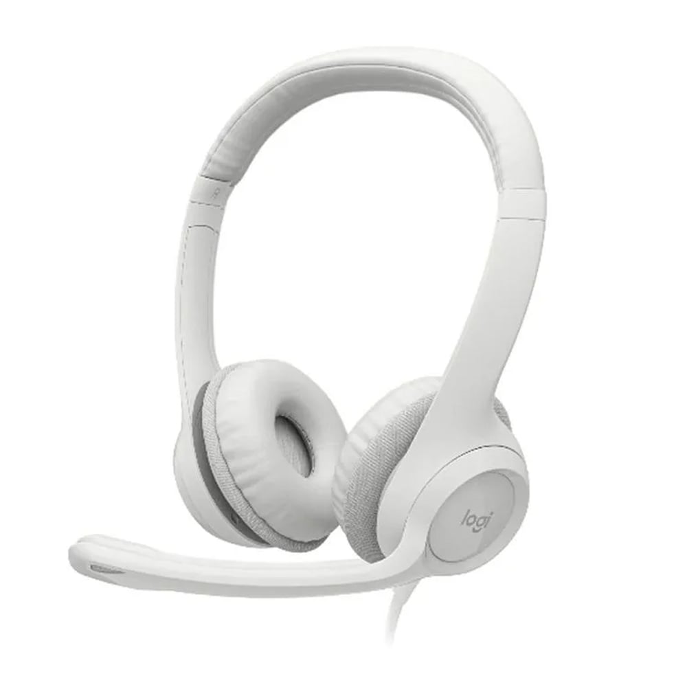 AURICULARES LOGITECH H390 V2 USB EN COLOR BLANCO CON MICRÓFONO Y CANCELACIÓN DE RUIDO - 1