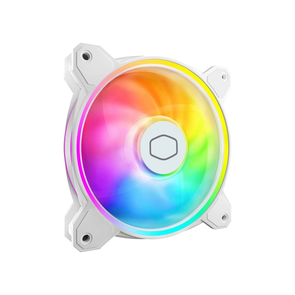 COOLER MASTER MF120 HALO 2, VENTILADOR DE 120MM BLANCO CON RGB Y ALTO FLUJO DE AIRE - 1