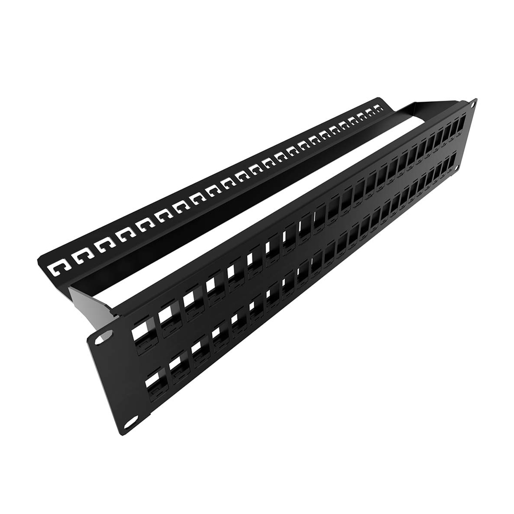 PATCH PANEL NEXXT AW192NXT41 48 PUERTOS 19' 2U MONTAJE EN RACK COLOR NEGRO - 1