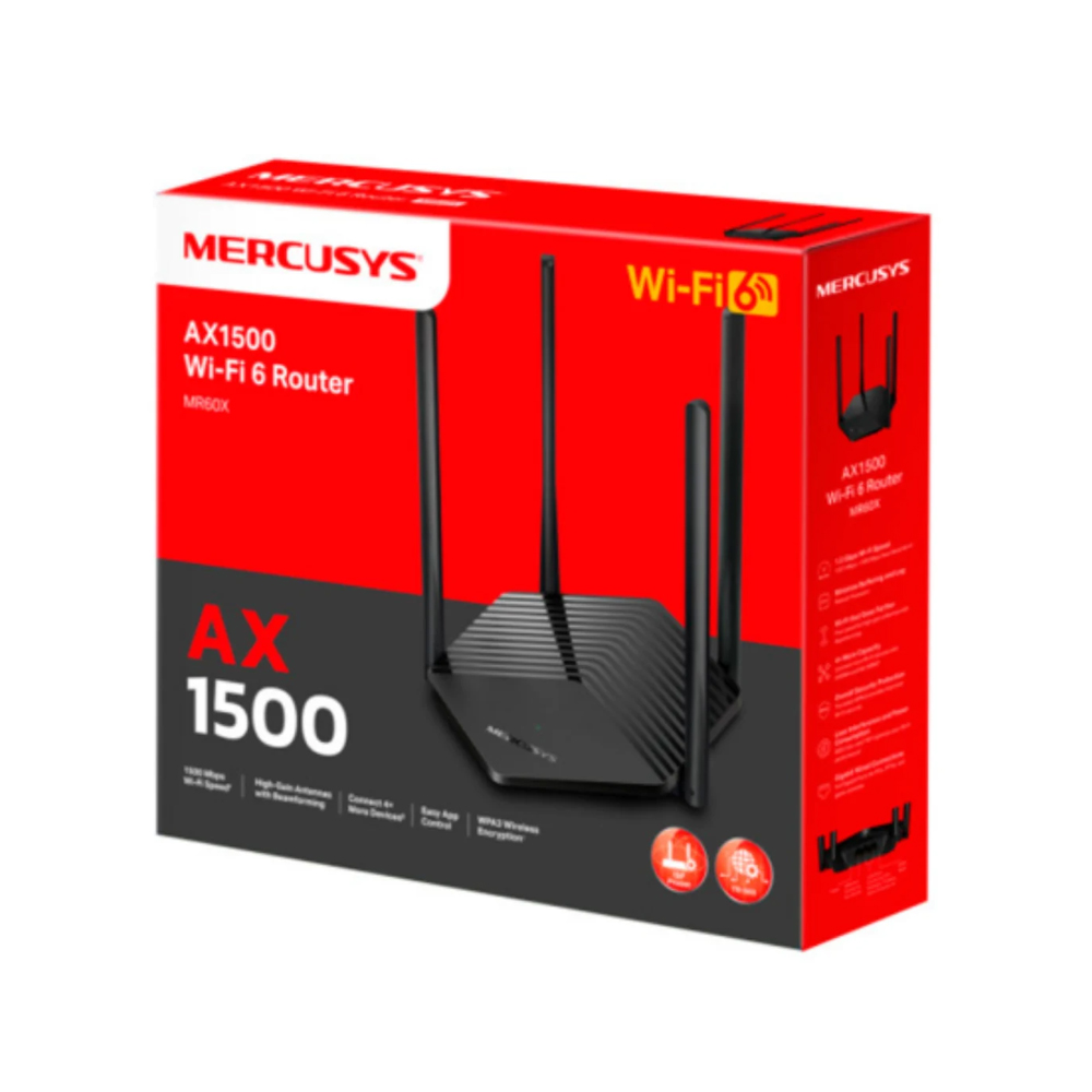 ENRUTADOR MERCUSYS MR60X V2 WI-FI 6 1GBE DOBLE BANDA - 1