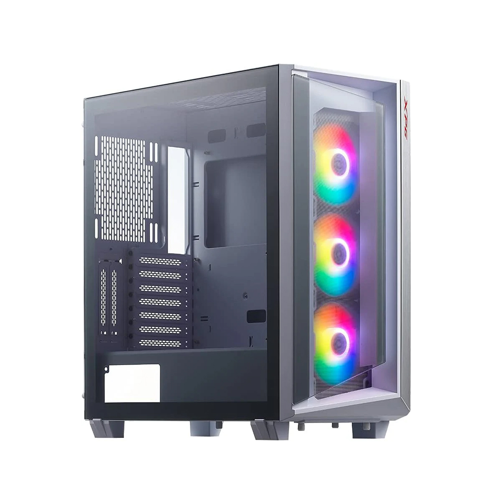 GABINETE MID TOWER XPG CRUISER CON 4 VENTILADORES, COLOR BLANCO, EXCELENTE VENTILACIÓN Y DISEÑO MODERNO - 1