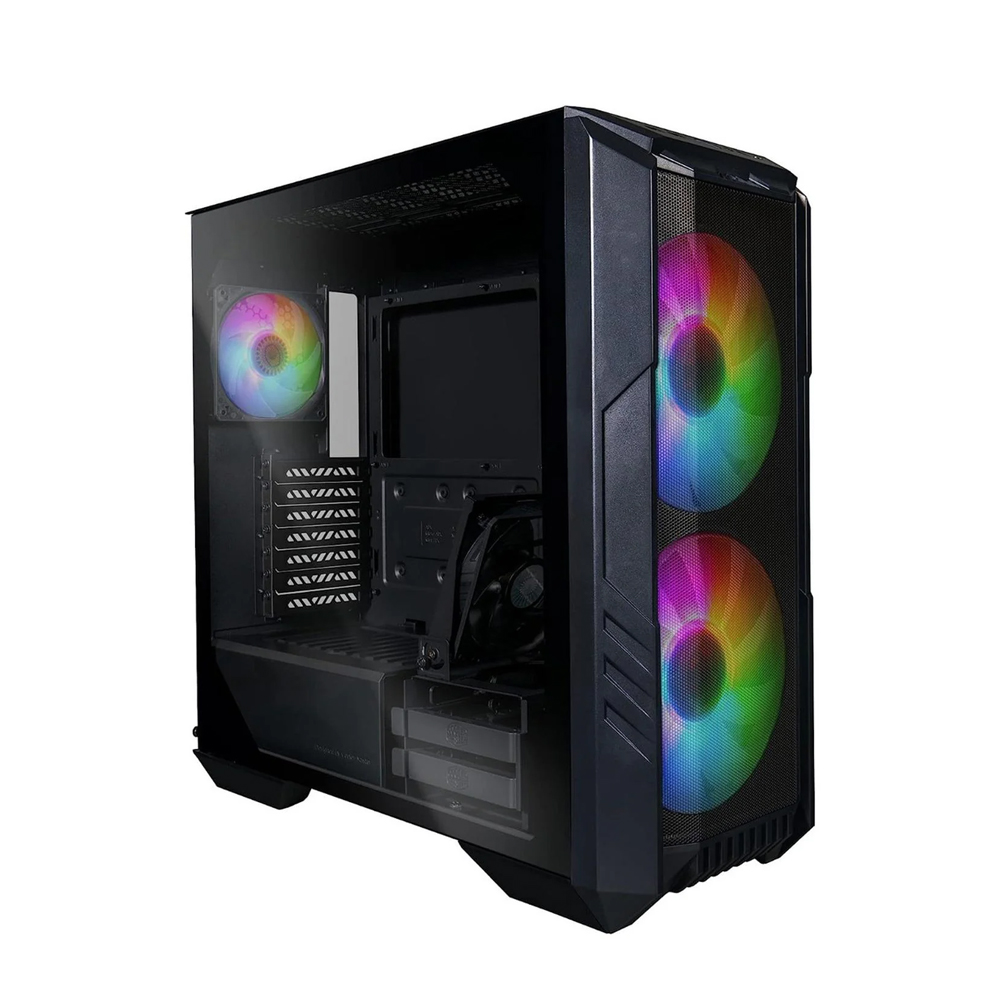 CAJA MID TOWER COOLER MASTER HAF 500P ARGB NEGRA | DISEÑO FUNCIONAL Y ELEGANTE CON ILUMINACIÓN RGB - 1