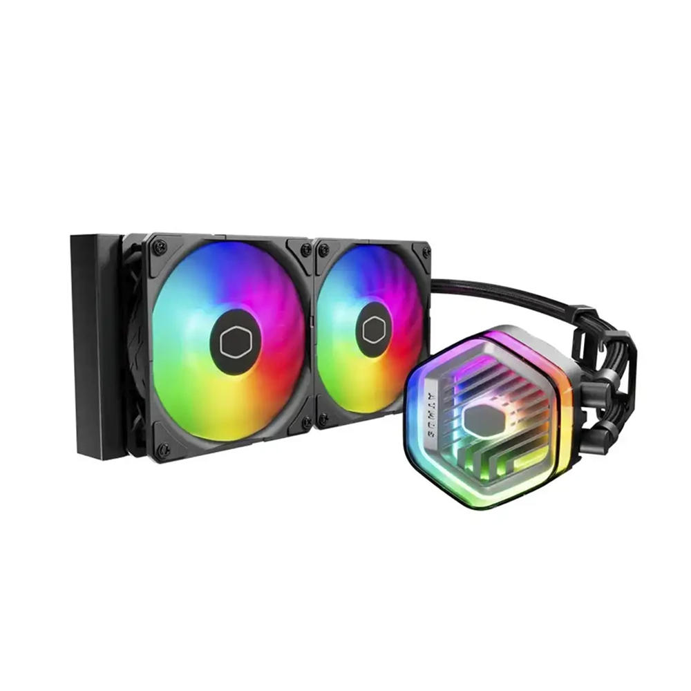 COOLER MASTER LIQUID 240 ATMOS BLACK - REFRIGERACIÓN LÍQUIDA CPU, ALTO RENDIMIENTO Y DISEÑO ELEGANTE - 1