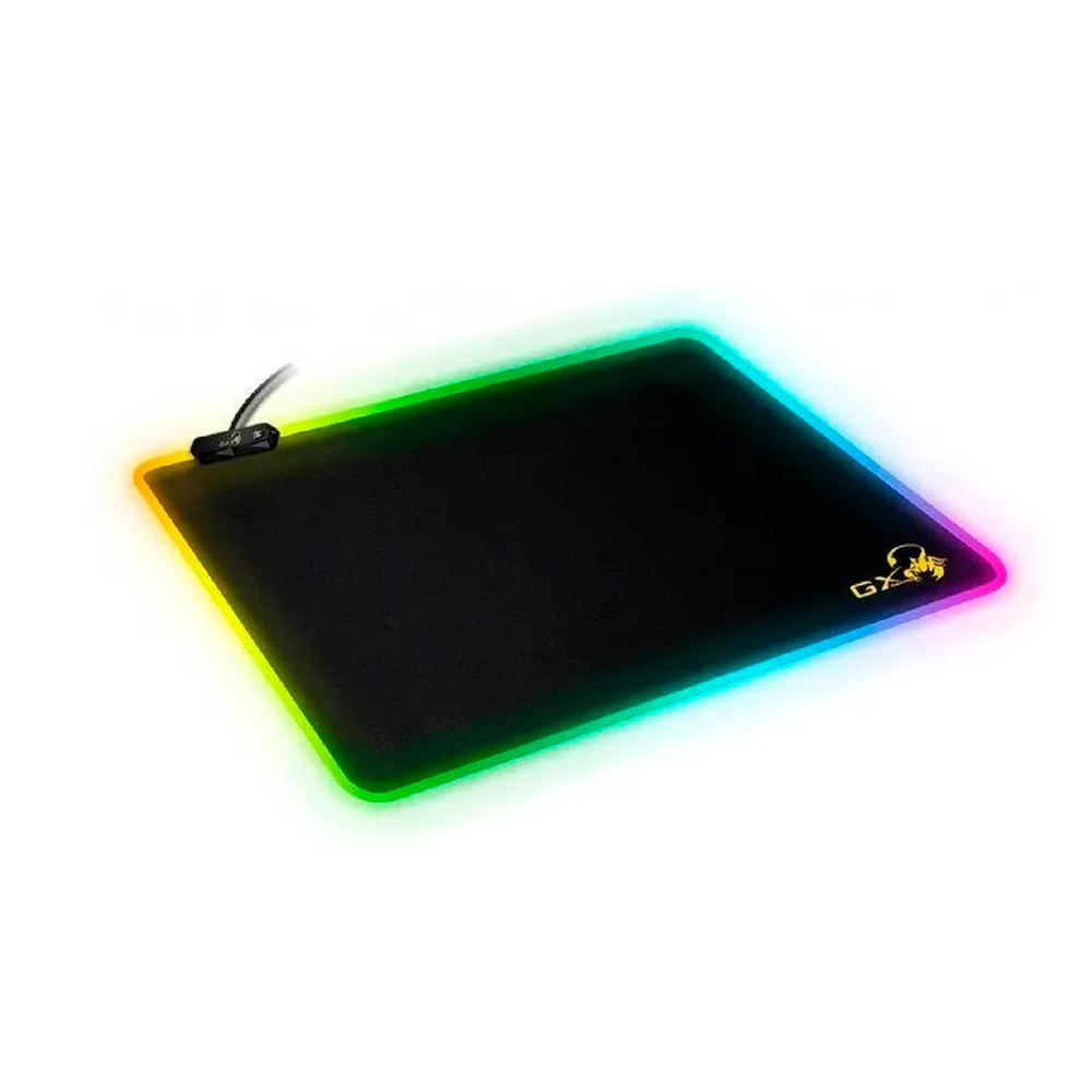 MOUSE PAD RGB GENIUS GX-PAD 500S NEGRO, GRAN SUPERFICIE Y DISEÑO GAMER PARA MÁXIMA PRECISIÓN - 1
