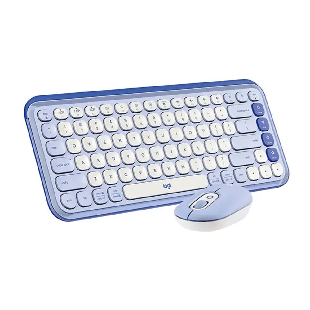 TECLADO LOGITECH POP ICON LILAC + MOUSE BLUETOOTH INALÁMBRICO - CONEXIÓN FÁCIL Y ESTILO DIVERTIDO - 1