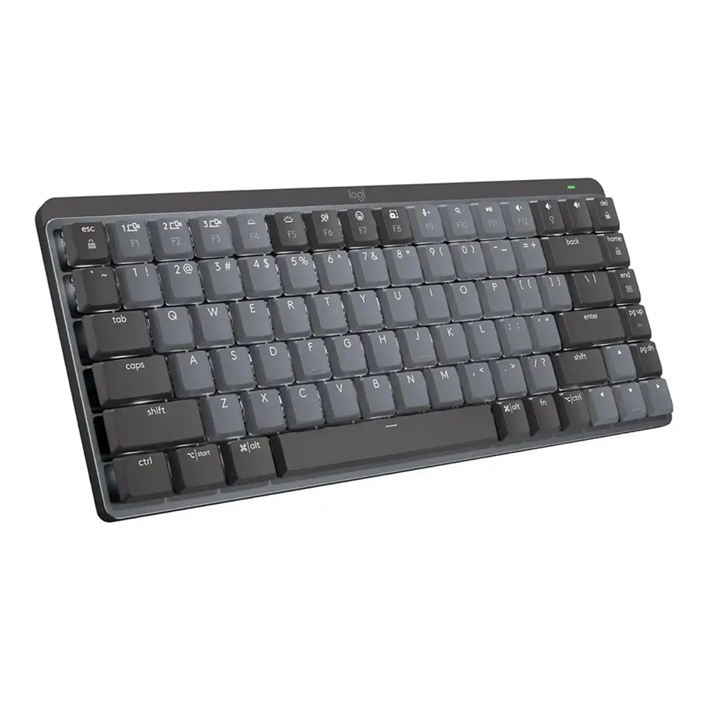 TECLADO MECÁNICO ILUMINADO LOGITECH MX - BLUETOOTH Y WI-FI, COLOR NEGRO, TECLAS RETRÁCTILES Y PERSONALIZABLES - 1