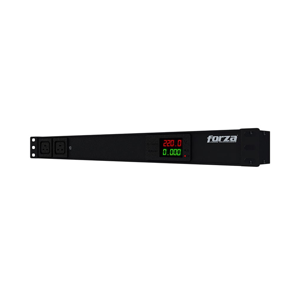 PDU RACK FORZA FPD-1012M1U 200-240V AC 10 TOMAS IEC MEDIDOR - 1