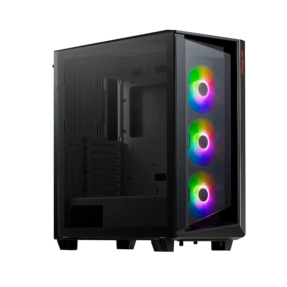 CAJA MID TOWER XPG CRUISER NEGRA CON 4 VENTILADORES PARA OPTIMIZAR TU PC GAMING - 1