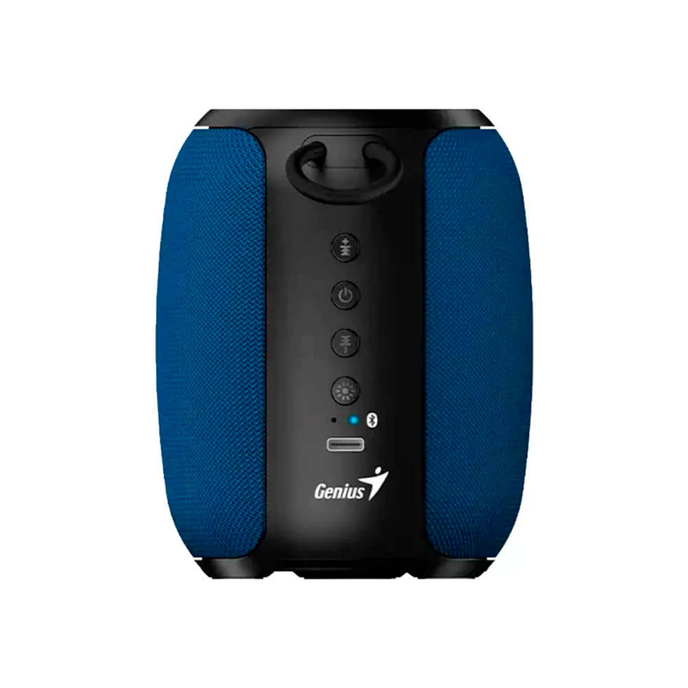 PARLANTE GENIUS SP-915BT BLUETOOTH 5W CON RGB, DISEÑO NEGRO Y AZUL - AUDIO ENVOLVENTE Y MODERNO - 1