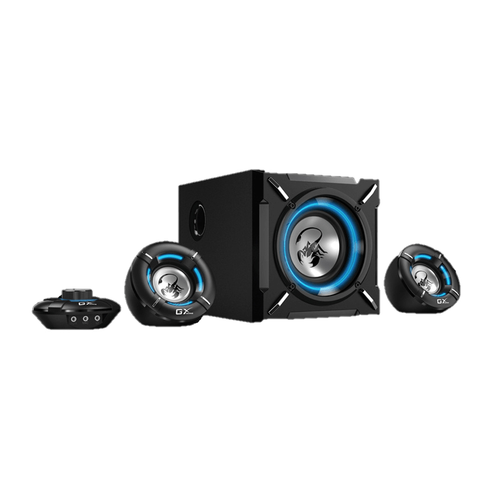 PARLANTE 2.1 GX GAMING SW-G2.1 1000 DE 26W - SONIDO ENVOLVENTE Y CONECTIVIDAD PERFECTA, COLOR NEGRO - 1