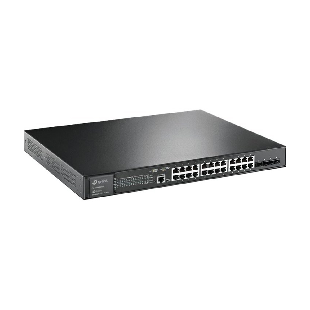 CONMUTADOR TP-LINK JETSTREAM 24 PUERTOS POE+ 10/100/1000 Y 4 PUERTOS 10 GIGABIT SFP+ - 1
