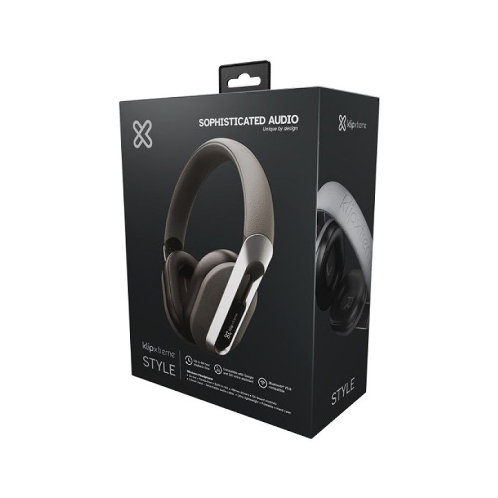 AURICULARES KLIP XTREME KWH-750 GRIS BLUETOOTH: SONIDO ENVOLVENTE, CONEXIÓN INALÁMBRICA Y DISEÑO CÓMODO - 1