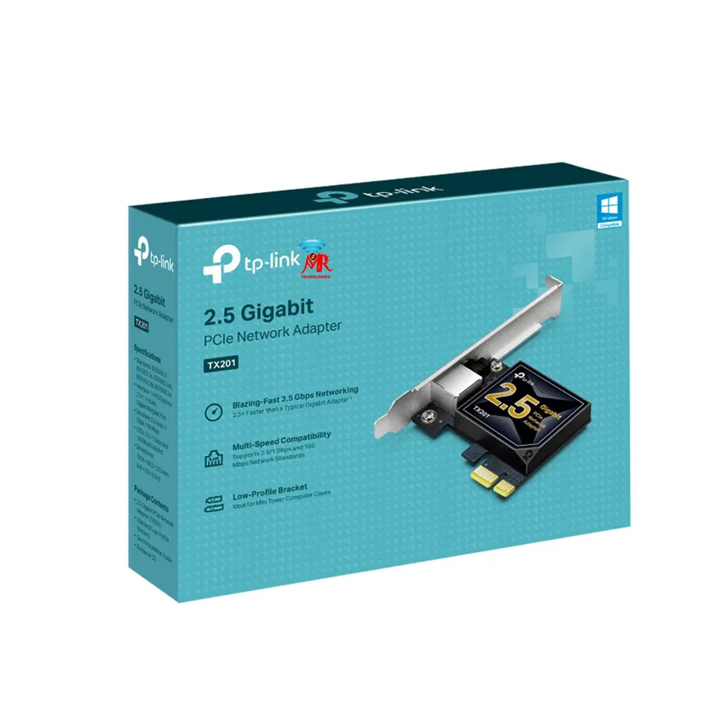 ADAPTADOR DE RED TP-LINK TX201 V1 PCIE BAJO 2.5G, GIGABIT ETHERNET PARA ALTA VELOCIDAD Y RENDIMIENTO - 1