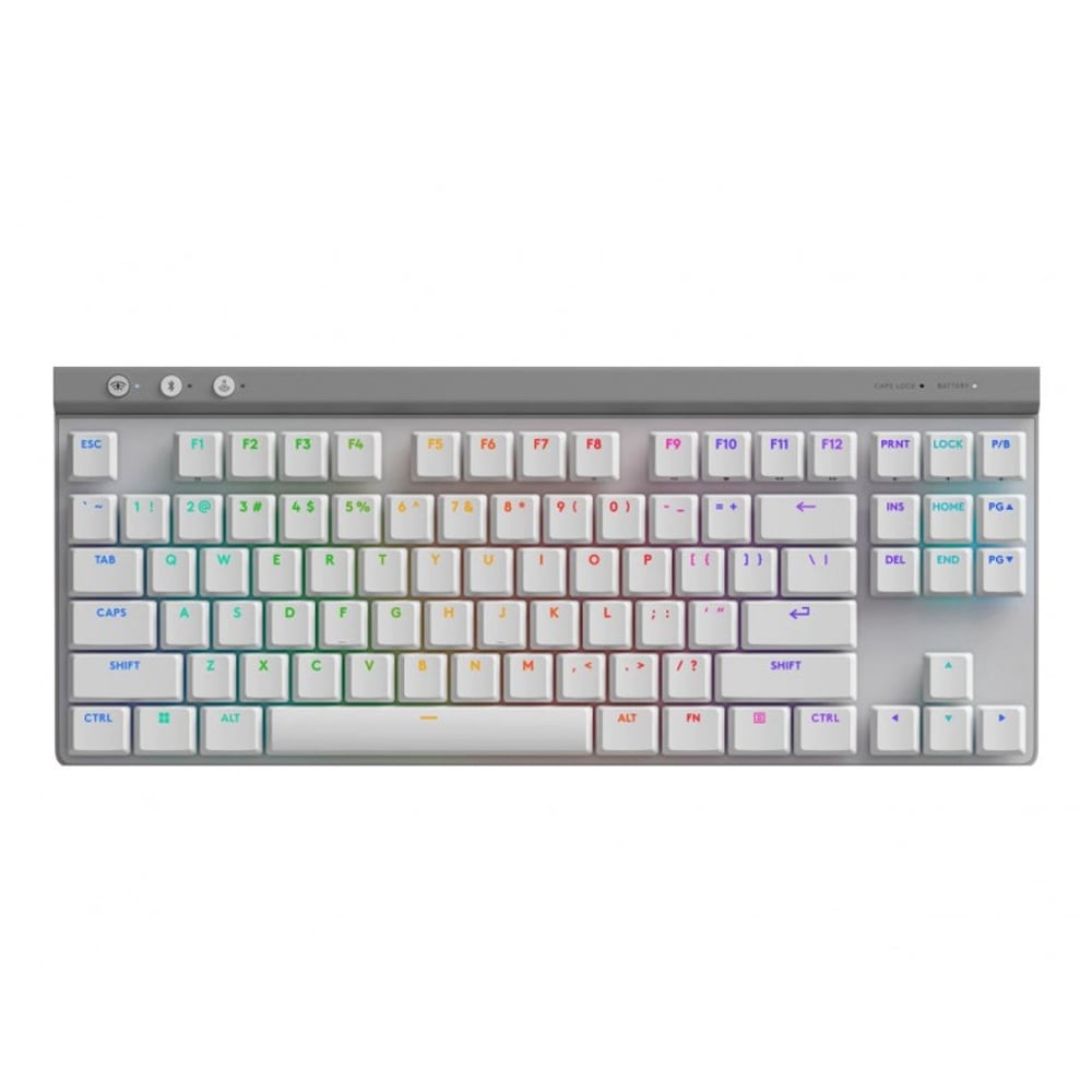 TECLADO LOGITECH G515 TKL, RGB LIGHTSYNC, INALÁMBRICO BLUETOOTH, COLOR BLANCO, PARA GAMING - 1