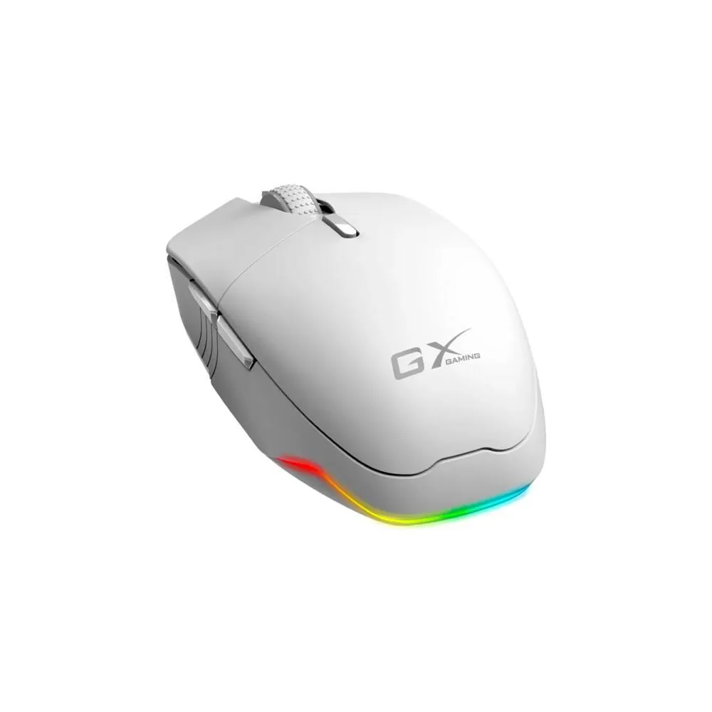 MOUSE GENIUS GX SCORPION M8250 AI INALÁMBRICO RECARGABLE, 3200 DPI, RGB, COLOR BLANCO - 1