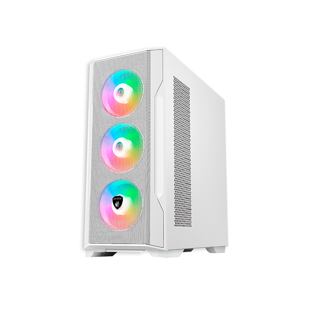 CASE MID TOWER ANTRYX FX710 ARGB 4FAN USB-C 4 VENTILADORES BLANCO - 1