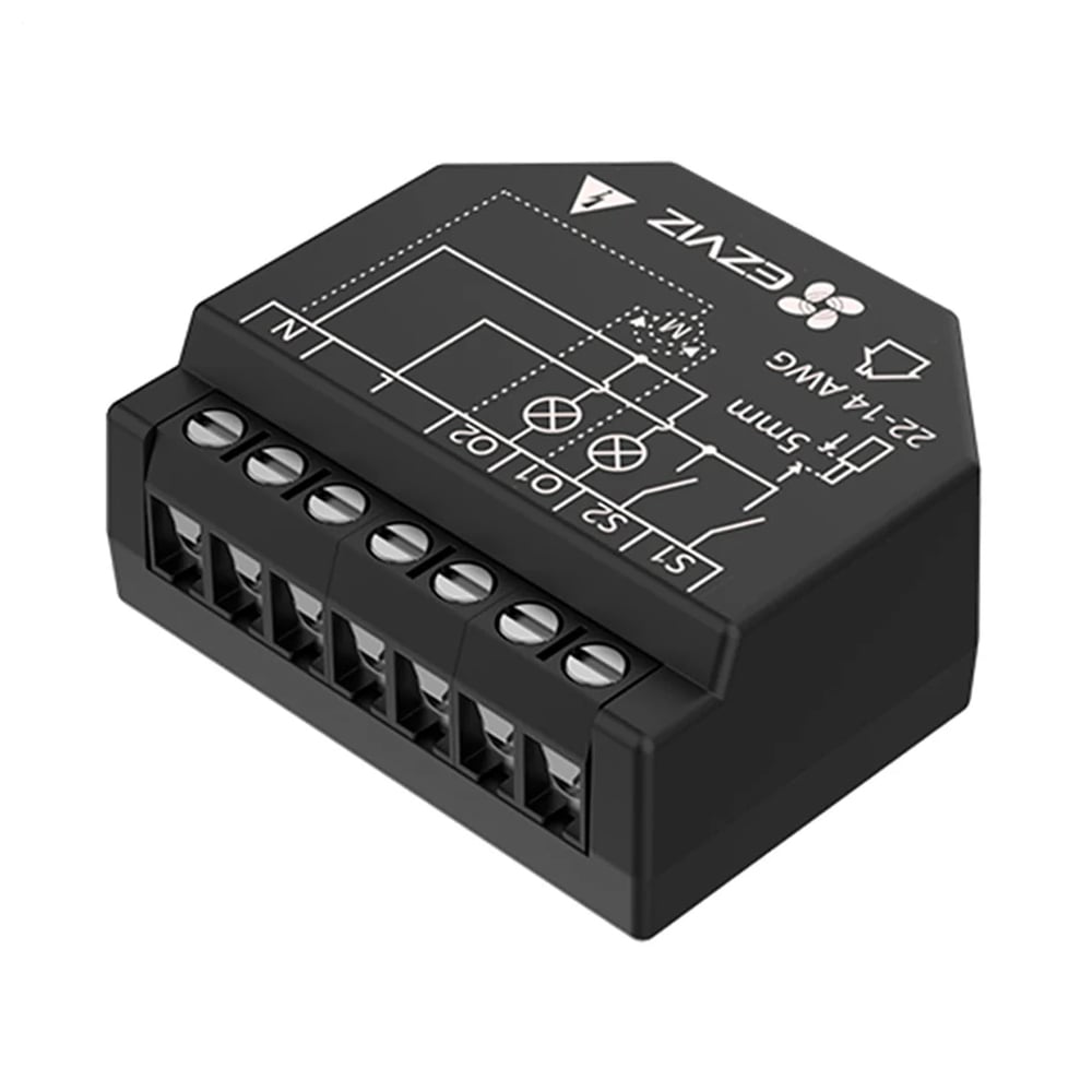RELAY WIFI EZVIZ CS-T36 PARA DOMÓTICA, 2 CANALES, CONTROL INTELIGENTE EN CASA - 1