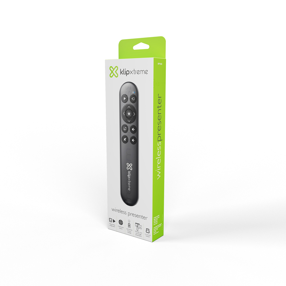 PRESENTADOR INALÁMBRICO KLIP XTREME KPP-003, 15 METROS DE ALCANCE, IDEAL PARA PRESENTACIONES EFECTIVAS - 1