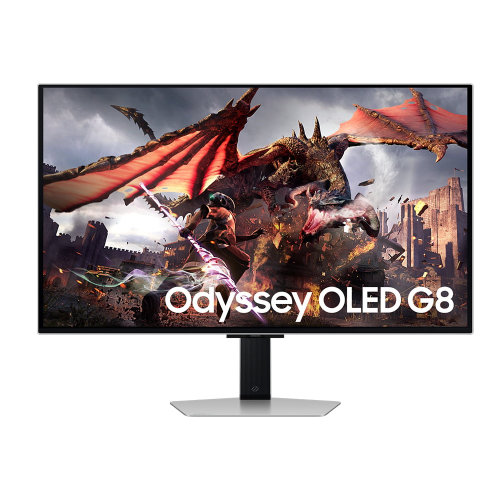 MONITOR SAMSUNG ODYSSEY G8 DE 32' 4K OLED, 240HZ, FREESYNC/G-SYNC, PLATA, IDEAL PARA GAMING - 1