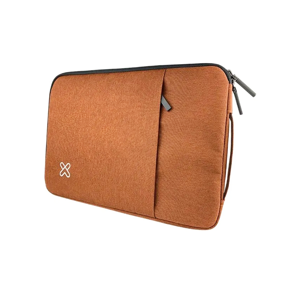 FUNDA PARA PORTÁTIL KLIP XTREME SQUAREPRO KNS-420 DE 15.6' EN COLOR MARRÓN - PROTECCIÓN ELEGANTE Y DURABLE - 1