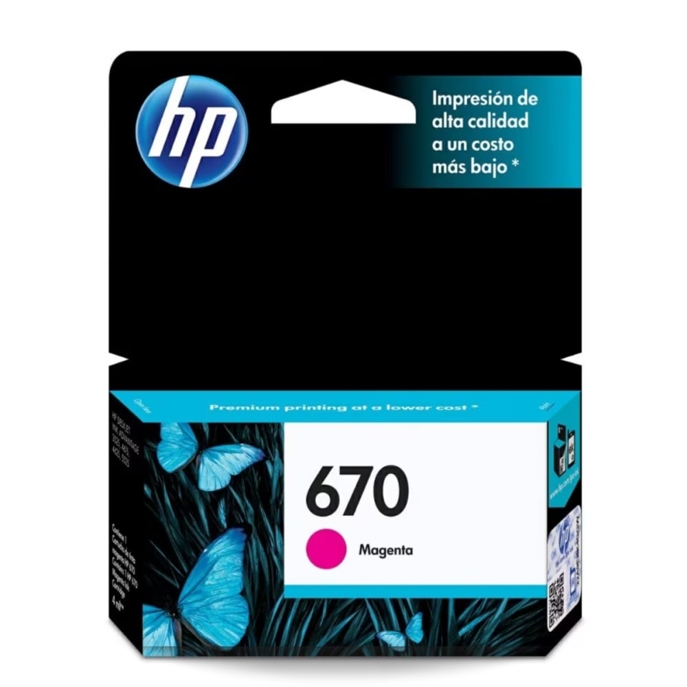 CARTUCHO DE TINTA HP 670 MAGENTA INK ADVANTAGE PARA IMPRESORAS, CALIDAD Y RENDIMIENTO SUPERIOR - 1