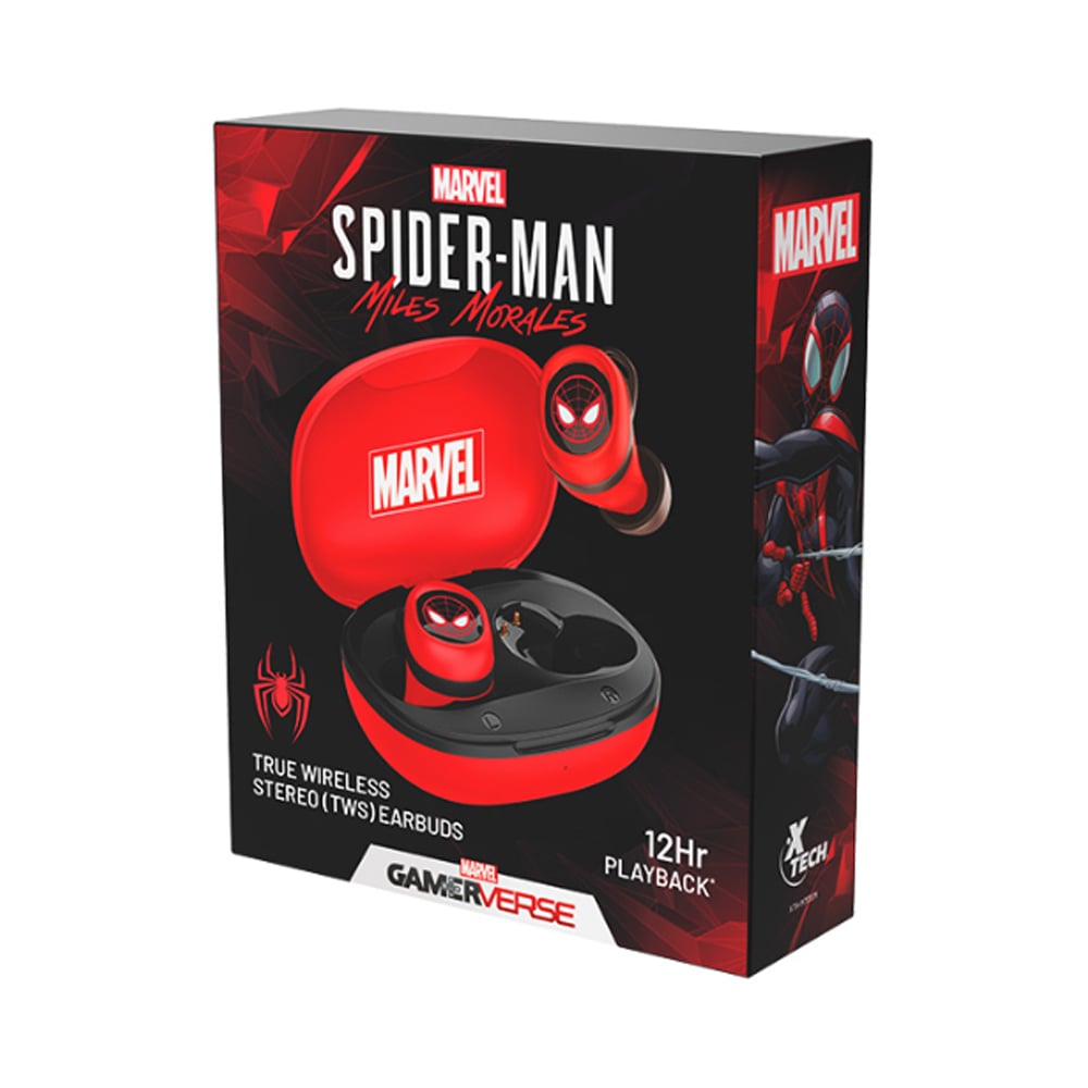AUDÍFONOS INALÁMBRICOS XTECH SPIDERMAN BLUETOOTH 5.1 CON MICRÓFONO - 12 HORAS DE BATERÍA, COLOR ROJO - 1