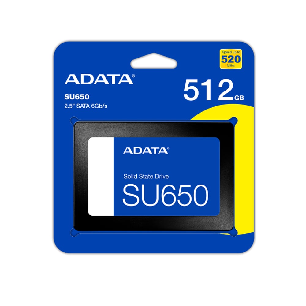 ADATA ULTIMATE SU650 SSD 512GB 2.5' SATA 600, 520MB/S - IDEAL PARA COMPUTADORAS DE ESCRITORIO - 1