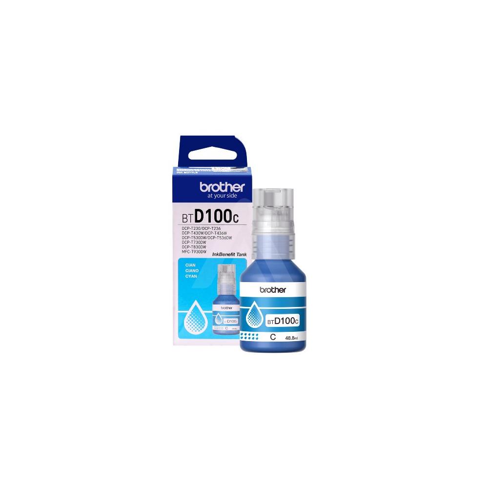 TINTA BROTHER CYAN PARA IMPRESORAS T230/T430W/T530DW/T730DW/T930DW - ALTA CALIDAD Y RENDIMIENTO - 1