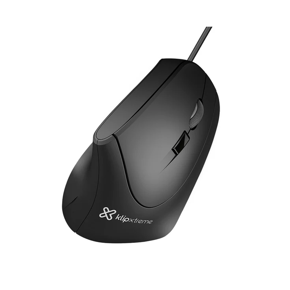 RATÓN VERTICAL KLIP XTREME KROWN KMO-506 ERGONÓMICO DIESTRO, ÓPTICO, 6 BOTONES, CABLEADO USB - 1