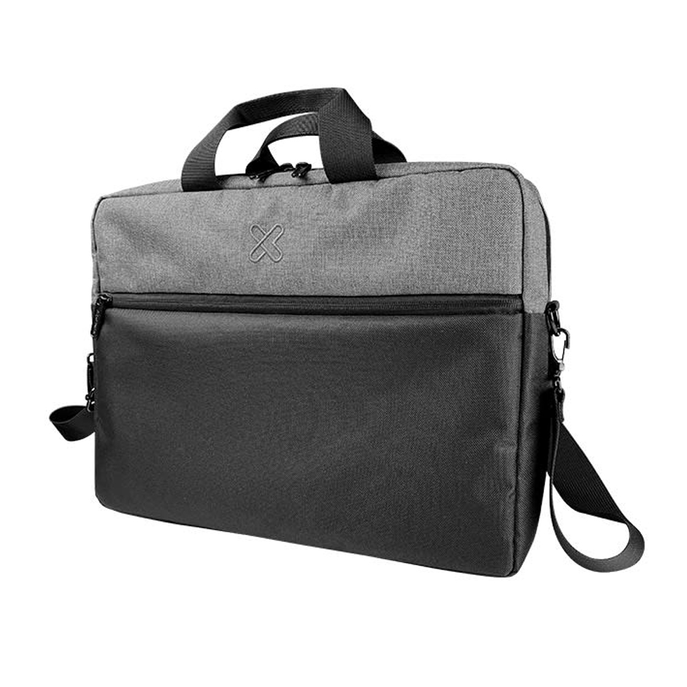 FUNDA PARA PORTÁTIL KLIP XTREME KNC-041, 15.6', POLIESTER 100%, COLOR NEGRO Y GRIS, LIGERA Y DURADERA - 1