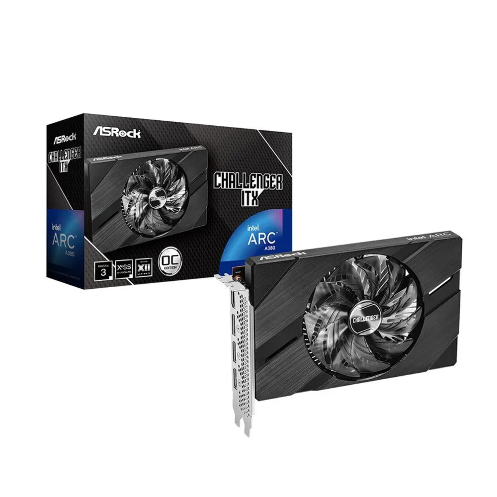 TARJETA GRÁFICA ASROCK INTEL ARC A380 - 6GB GDDR6, 7680 X 4320, PCIE 4.0, HDMI Y DISPLAYPORT - 1