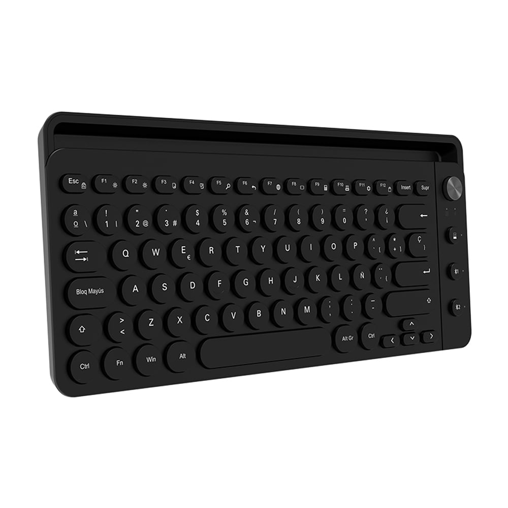 TECLADO INALÁMBRICO TEROS TE-4064N, BLUETOOTH 3.0/5.2, 80 TECLAS, COLOR NEGRO - CONECTIVIDAD SIMPLE Y RÁPIDA - 1