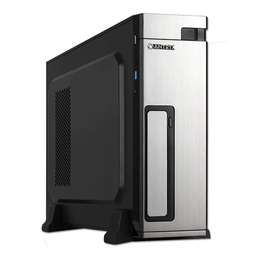 CAJA SLIM ANTRYX XTREME XS-100U 300W COLOR PLATA – DISEÑO COMPACTO Y ELEGANTE PARA TU PC - 1