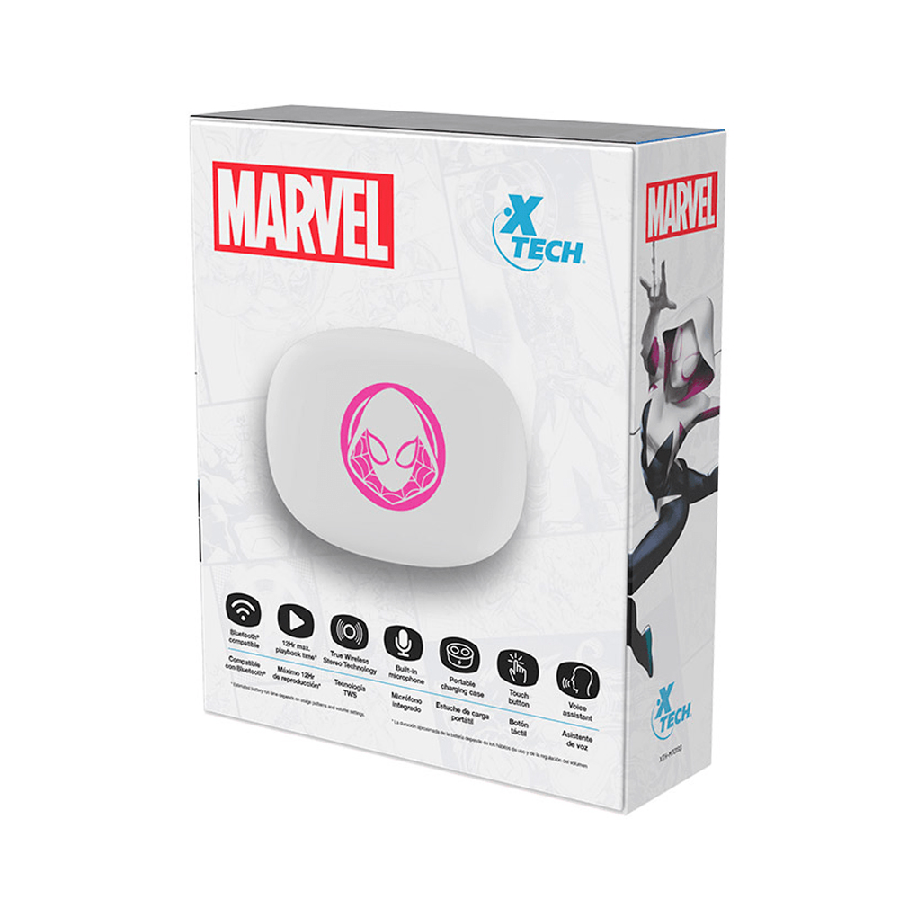 AUDÍFONOS XTECH TRUE WIRELESS GHOST SPIDER, BLUETOOTH 5.1, 12 HORAS DE BATERÍA, COLOR BLANCO - 1