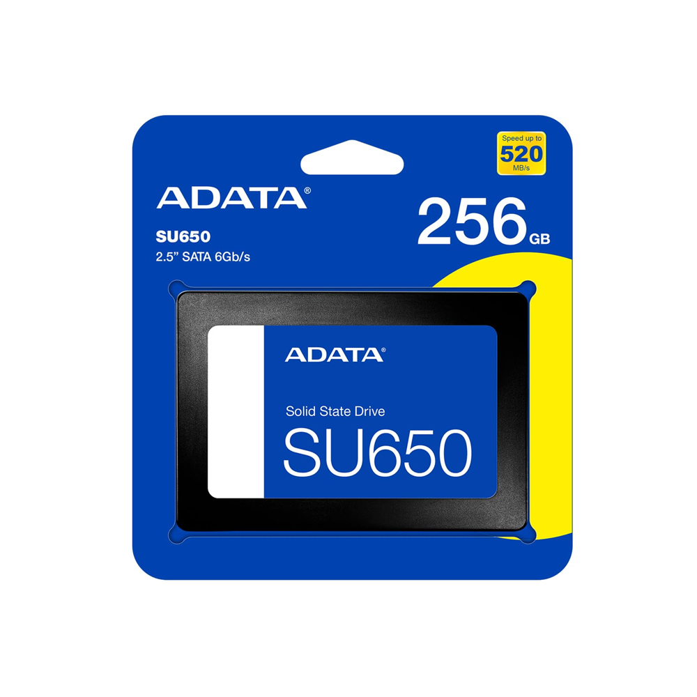 UNIDAD DE ESTADO SÓLIDO ADATA ULTIMATE SU650 DE 256GB, SATA 2.5' - VELOCIDAD DE 520MB/S - NEGRO - 1