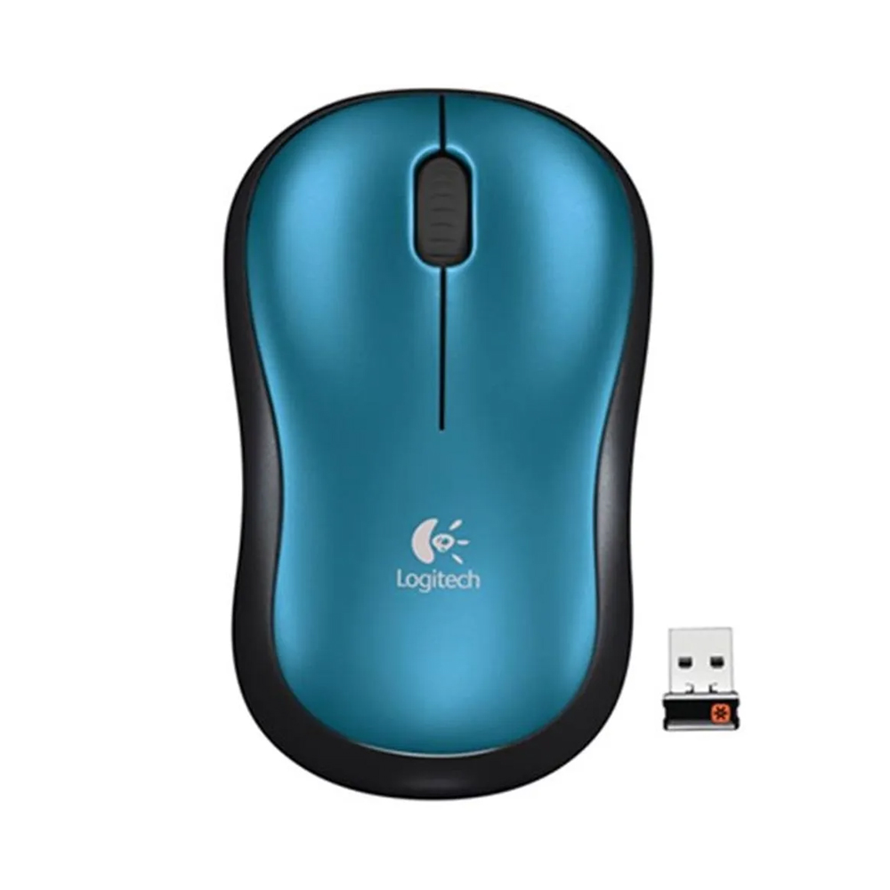 MOUSE LOGITECH M185 INALÁMBRICO AZUL - DISEÑO ERGONÓMICO Y CONEXIÓN SIN CABLES EFICIENTE - 1