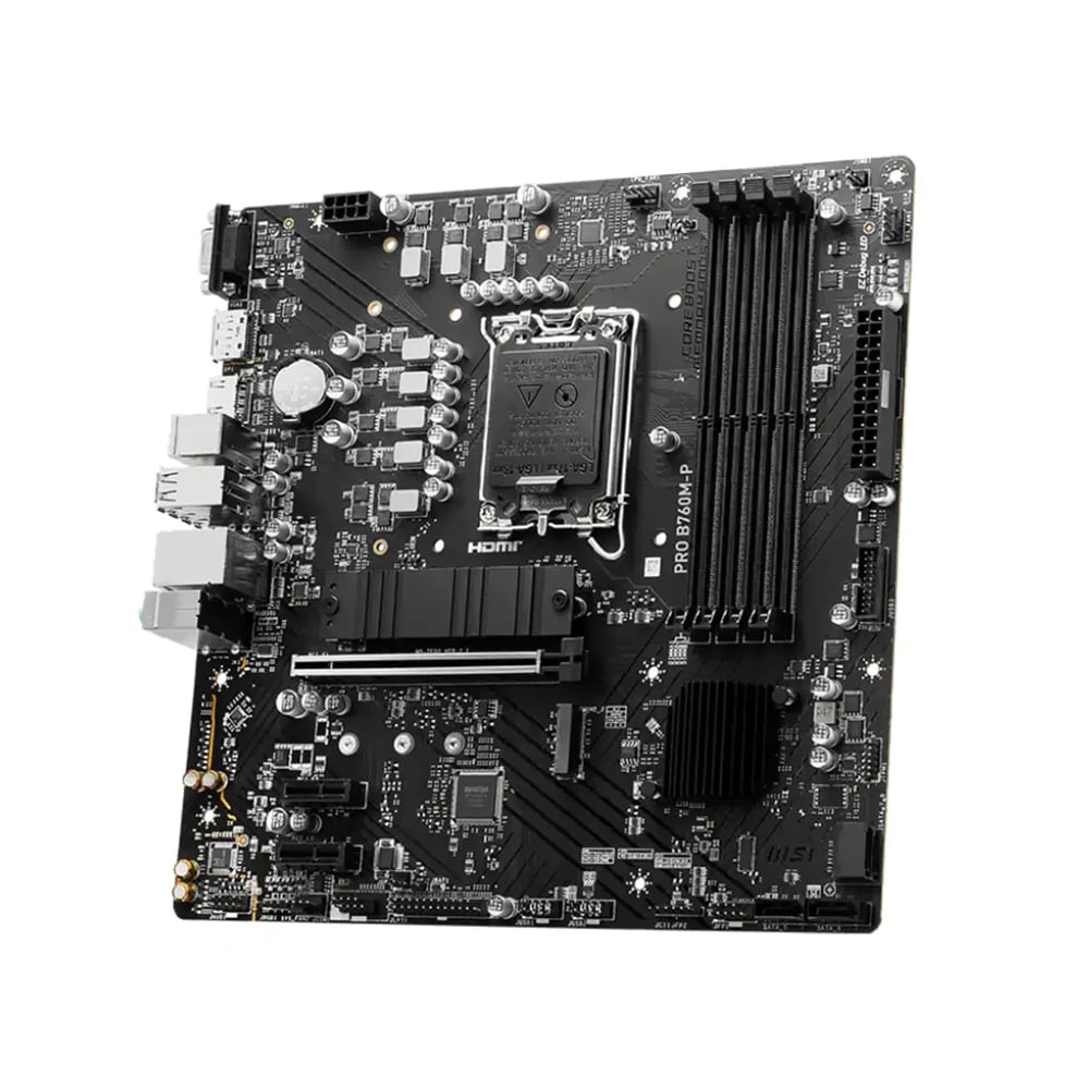 PLACA BASE MSI PRO B760M-P MATX DDR5 6800 MHZ CON HDMI Y DISPLAYPORT PARA ALTO RENDIMIENTO - 1