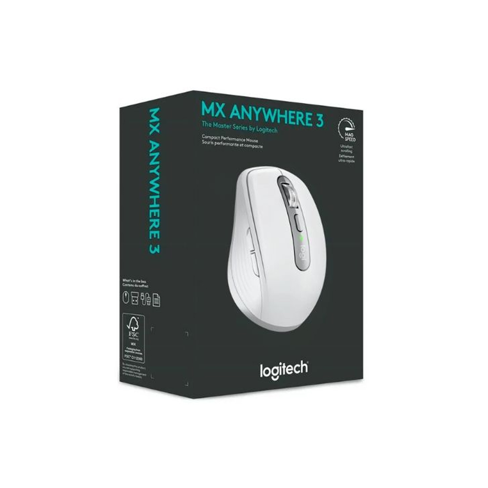 MOUSE LOGITECH MX ANYWHERE 3S BLUETOOTH/WIRELESS 8K USB-C, COLOR GRIS PÁLIDO, VERSATILIDAD PORTÁTIL - 1