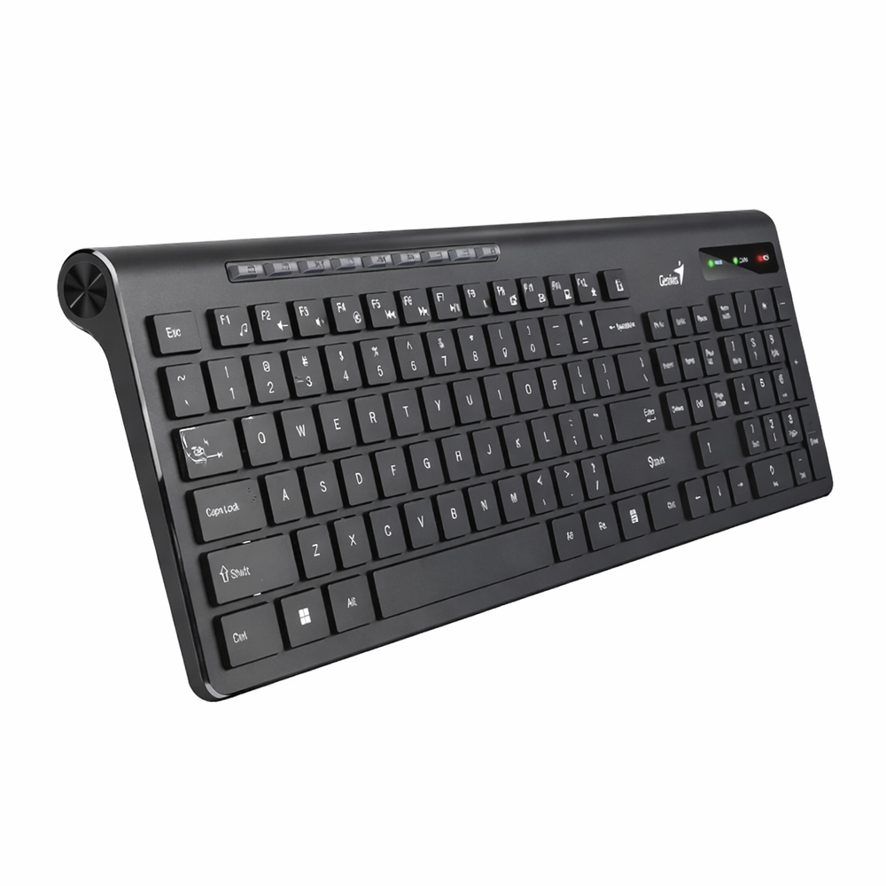 TECLADO GENIUS SLIMSTAR 7230 INALÁMBRICO MULTIMEDIA NEGRO - DISEÑO DELGADO Y ELEGANTE - 1