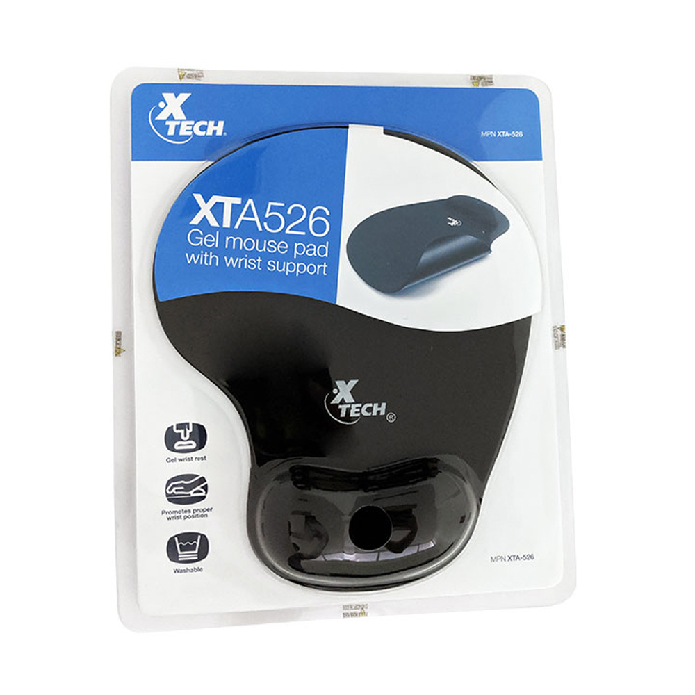 ALFOMBRILLA DE RATÓN XTECH XTA-526, NEGRA, DISEÑO ERGONÓMICO Y SUPERFICIE DE GRAN PRECISIÓN - 1