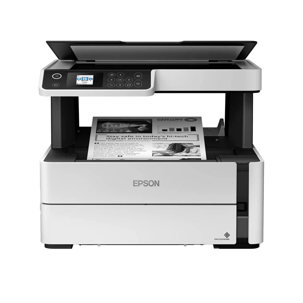 MULTIFUNCIONAL EPSON ECOTANK ET-M2170, CONECTA POR USB, LAN O WIFI, COLOR BLANCO - 1