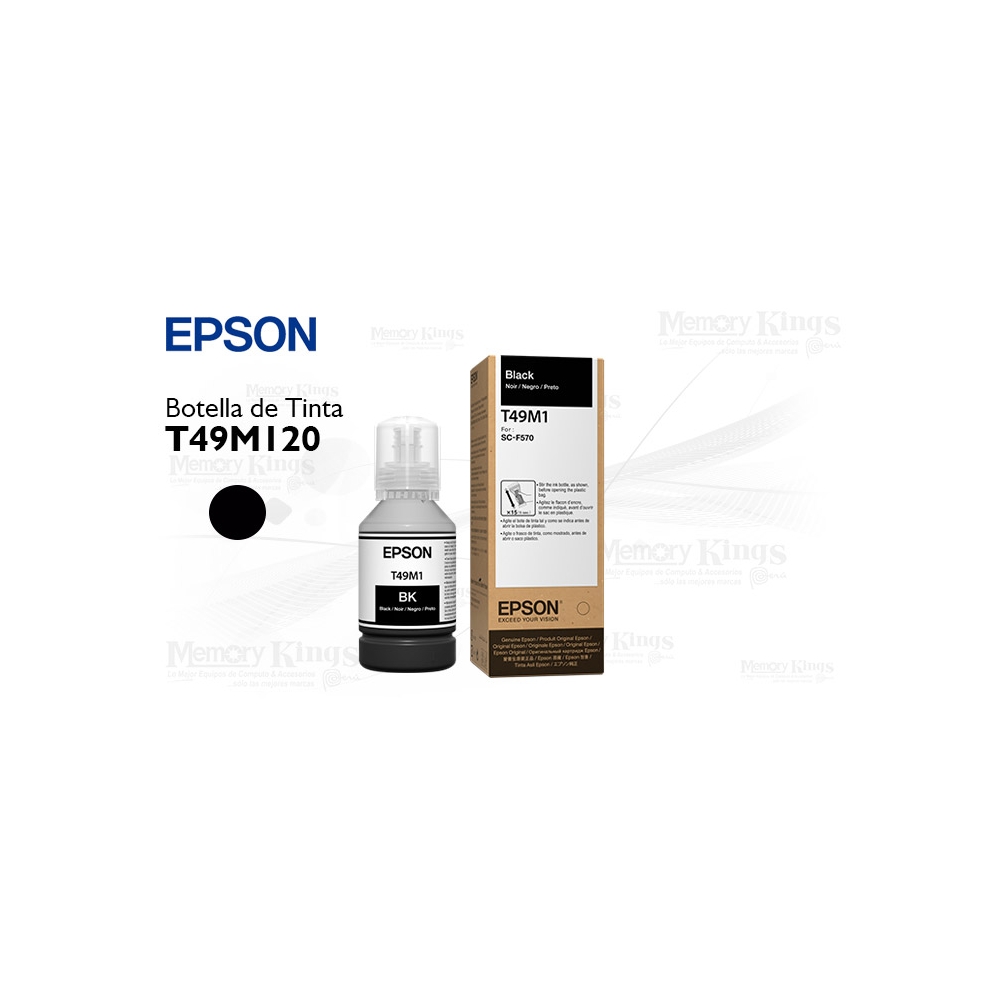TINTA EPSON T49M1 BLACK 140ML PARA IMPRESIONANTES RESULTADOS EN IMPRESORAS DE INYECCIÓN - 1
