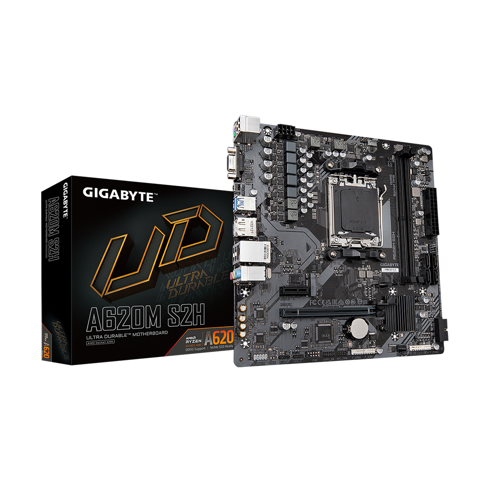 PLACA BASE GIGABYTE A620M S2H MICRO ATX PARA AMD, RENDIMIENTO ROBUSTO Y CONECTIVIDAD AVANZADA - 1