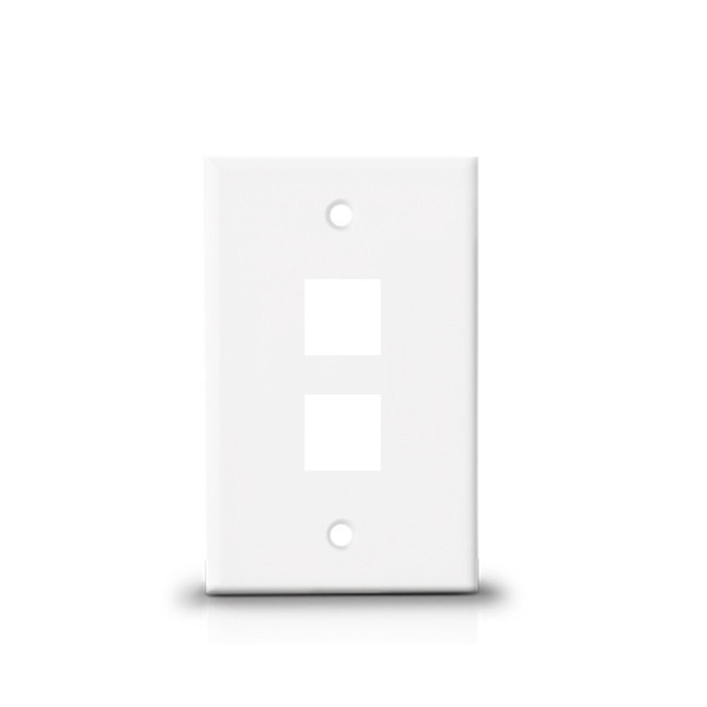 PLACA DE PARED DIXON 2 PUERTOS COLOR BLANCO - 1
