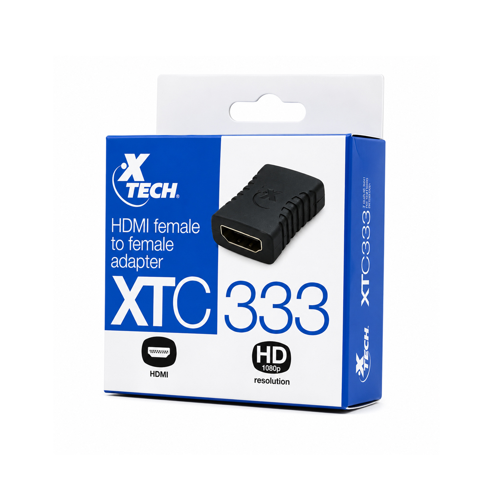 ADAPTADOR HDMI XTECH XTC-333, CONEXIÓN DUAL MUY FÁCIL DE USAR, COMPACTO Y ELEGANTE - 1