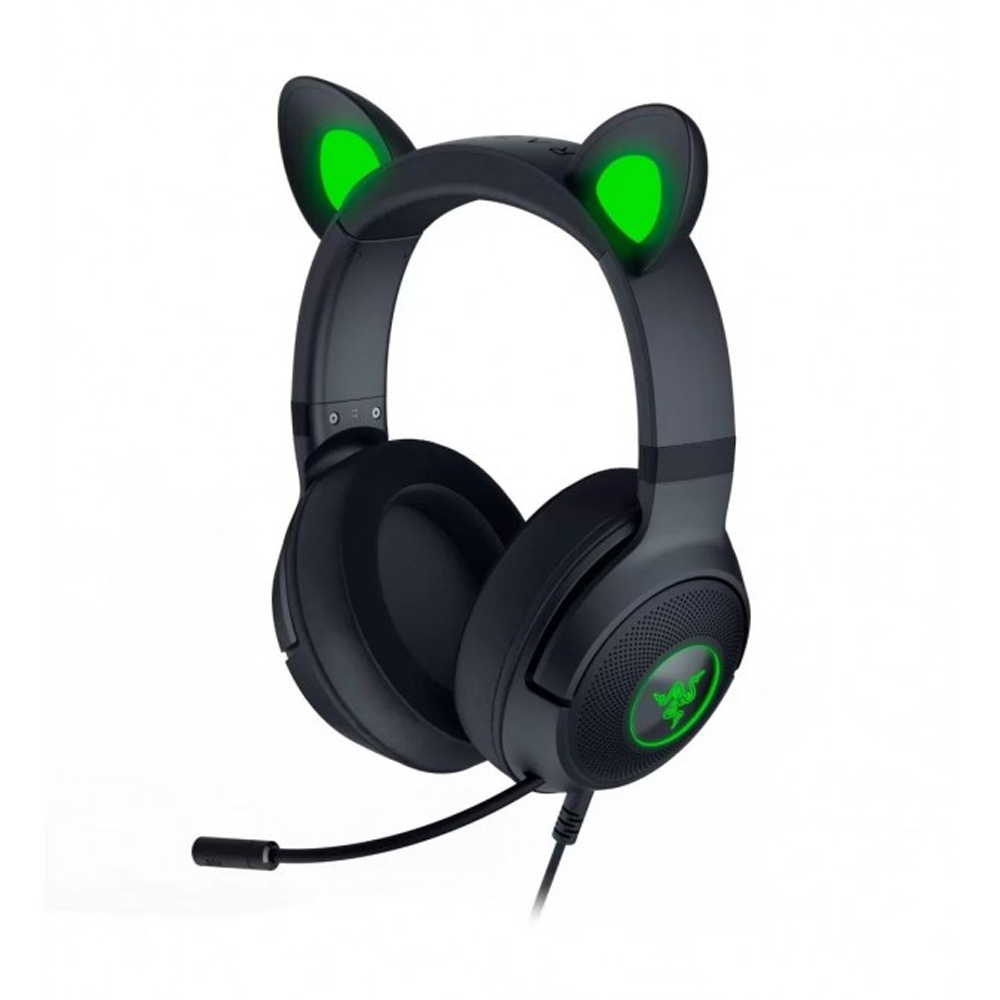 AURICULARES RAZER KRAKEN KITTY V2 PRO - TAMAÑO COMPLETO, CABLEADO USB, AISLAMIENTO DE RUIDO, COLOR NEGRO - 1