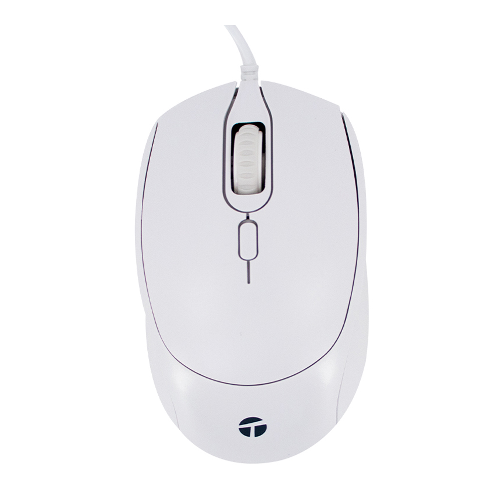 MOUSE ÓPTICO TEROS TE-1225S BLANCO, 4 BOTONES, 800-1600 DPI, CONEXIÓN USB - PRECISIÓN Y ESTILO - 1